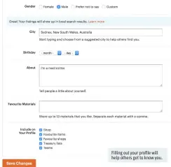  ??  ?? Filling out your profile will help others get to know you.
