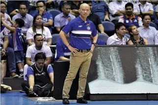  ?? ALVIN S. GO ?? NATIONAL TEAM coach Yeng Guiao looks to lead the Philippine team to a competitiv­e showing in the 18th Asian Games in Indonesia despite the limited time to prepare.