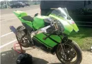  ??  ?? James Cottenham: If only I hadn’t gone and trashed my ZXR400 last time out!