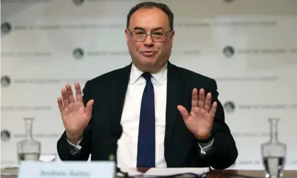  ?? ?? Andrew Bailey was paid £575,538, including pension, in his first year as the Bank’s governor from March 2020. Photograph: Dan Kitwood/ Getty