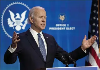  ?? AP ?? OLD TIES: President-elect Joe Biden has turned to old friend and former union boss Mayor Martin Walsh to be the next Labor Department secretary.