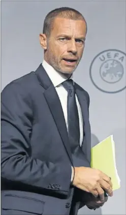  ??  ?? El presidente de UEFA, Aleksander Ceferin.