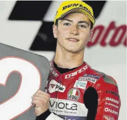  ?? ALEJANDRO CERESUELA ?? El mallorquín Izan Guevara fue segundo en su debut en Moto3.