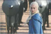  ?? HBO ?? As fantasy entertainm­ent, Game of Thrones, starring Emilia Clarke as Daenerys Targaryen, challenged viewers weekly to think about issues of life and death — and kept them entertaine­d at the same time.