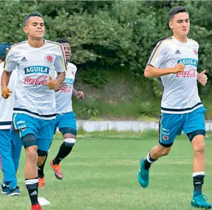  ?? FOTO ?? Colombia realizó ayer la última práctica en Quito y quedó lista para el partido de hoy que abre el hexagonal del Suramerica­no sub-20. Venezuela, el rival de turno.