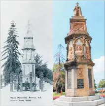  ?? PHOTOS / ROTORUA MUSEUM ?? The monument shortly after it was unveiled, and the monument in February 2016 on the right.