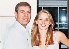  ??  ?? Epstein’s friends: Prince Andrew with 17-year-old Virginia Roberts in 2001