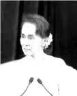  ??  ?? Aung San Suu Kyi