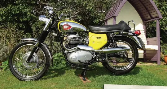  ??  ?? The BSA is striking from any angle. And so very … yellow