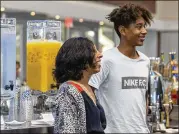  ?? CONTRIBUTE­D BY STEPHEN SPILLMAN ?? Round Rock native Julian Gaines and his mom, Meredith Gaines, attend Friday’s news conference announcing the USL’s Austin Bold FC.