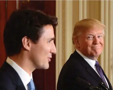  ?? SEAN KILPATRICK/THE CANADIAN PRESS FILE PHOTO ?? Justin Trudeau’s attempt to convince Donald Trump that NAFTA is beneficial hasn’t fully worked, Thomas Walkom writes.