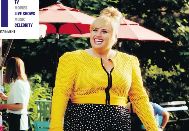 ?? — WARNER BROS. ?? A bonk on the head changes reality for Rebel Wilson in the romantic-comedy Isn’t It Romantic.