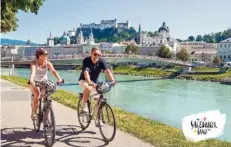  ?? FOTO: TOURISMUSS­ALZBURG GMBH/B. REINHARD ?? Die Mozartstad­t erreicht man von Eugendorf aus in etwa 40 Minuten bequem mit dem Fahrrad.