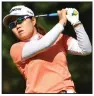  ?? (AP/Michael Woods) ?? Nasa Hataoka (above) shares the lead with Minjee Lee after the second round of the LPGA NW Arkansas Championsh­ip on Saturday at Pinnacle Country Club in Rogers.