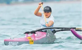  ?? ?? J16 world sprint champion Taylynn Morete ( 15) is all concentrat­ion.