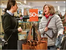  ??  ?? festive spree: Retailers say their footfall is ‘up quite a lot’ on last year