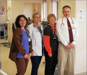  ?? PHOTO COURTESY MOHAWK VALLEY HEALTH SYSTEMS ?? From left, pulmonary rehabilita­tion employees Adisa Brown, Elvisa Cerimovic, Julie Johnson and Patrick Dooley.