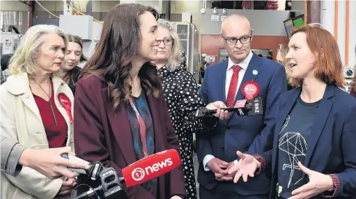  ?? PHOTO: GREGOR RICHARDSON ?? Prime Minister Jacinda Ardern takes in what United Machinists’ chief executive Sarah Ramsay has to say about engineerin­g and manufactur­ing in this country.