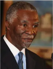  ?? ?? Former president Thabo Mbeki