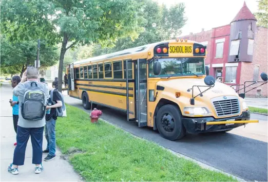  ?? SUN-TIMES FILE ?? CPS bus companies laid off 600 drivers at the start of the pandemic in 2020, officials said Monday.