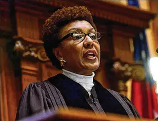  ?? AJC FILE ?? Leah Ward Sears, a former chief justice of the Georgia Supreme Court, is heading a 16- member commission that will advise U. S. Sens. Jon Ossoff and Raphael Warnock on appointmen­ts.