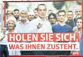  ??  ?? Die SPÖ versucht mit dem Thema Verteilung­sgerechtig­keit zu punkten – eine klassische sozialdemo­kratische Botschaft.