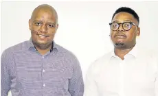  ?? Picture:
SIVIWE NEO
TOM ?? AT THE HELM: Startup Grind Port Elizabeth director Jermaine Charles, 38, left, and co-director Nyameko de Bruin, 25, are ready to assist entreprene­urs