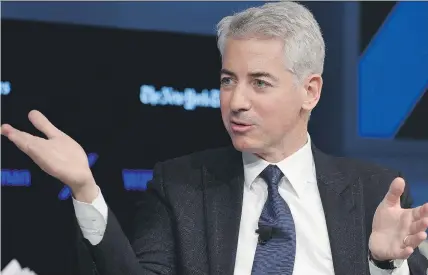  ?? BRYAN BEDDER/GETTY IMAGES FOR THE NEW YORK TIMES ?? Bill Ackman’s Pershing Square has seen mixed results with its investment­s. Ackman admitted the Valeant investment and efforts to convince others it was a good move was a “huge mistake.” His firm’s exit from Valeant cost US$4 billion.
