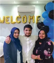  ?? ?? Abdul with his aunt Nasreen Khan (left) and mother Basharat Khalid.