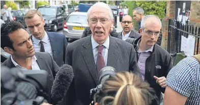  ?? Picture: PA. ?? Retired Court of Appeal judge Sir Martin Moore-Bick, who will lead the Grenfell Tower fire public inquiry, leaving St Clement’s Church near to the tower block in London.