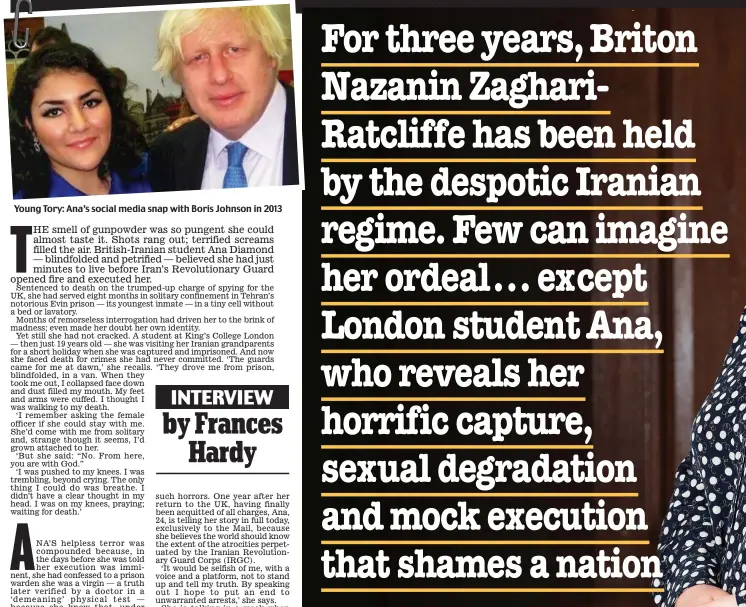  ??  ?? Young Tory: Ana’s social media snap with Boris Johnson in 2013