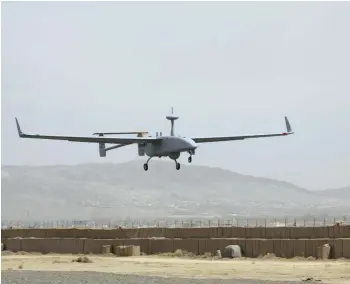  ?? (Courtesy) ?? RAFAEL ADVANCED DEFENSE SYSTEMS and businessma­n Avihai Stolero purchase drone manufactur­er Aeronautic­s. Seen here, Aeronautic­s’ Aerostar Tactical UAS.