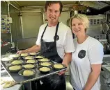  ?? MARJORIE COOK/ STUFF ?? Matt and Kirsty Schmutsch of Wanaka’s Pembroke Patisserie won a Cuisine Artisan Award in 2016 for their gingerbrea­d biscuits.