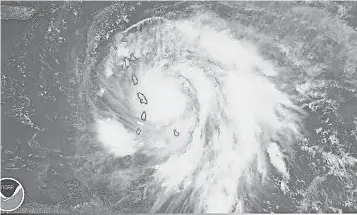  ?? NOAA ?? A satellite image from Monday shows Hurricane Maria spinning toward the Caribbean.