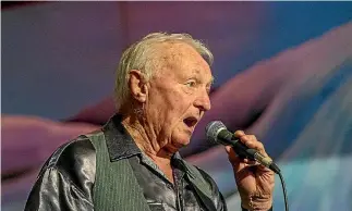  ?? PHOTO: DOUG FIELD/STUFF ?? Ken Ward, 81, of Timaru, performs at the Southern Alps Country Music Awards at Caroline Bay Hall on Sunday.