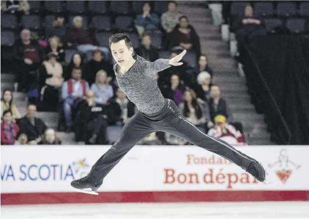  ?? DARREN CALABRESE / THE CANADIAN PRESS ?? Patrick Chan, who skated to his eighth Canadian title this weekend in Halifax, said his comeback is partly motivated by his heartbreak in Sochi.