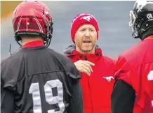  ?? MIKE DREW ?? Dave Dickenson remains firmly entrenched as Calgary head coach, even with the two Grey Cup disappoint­ments. Since taking over in 2016, the Stamps have a record of 28-6-2 under Dickenson.