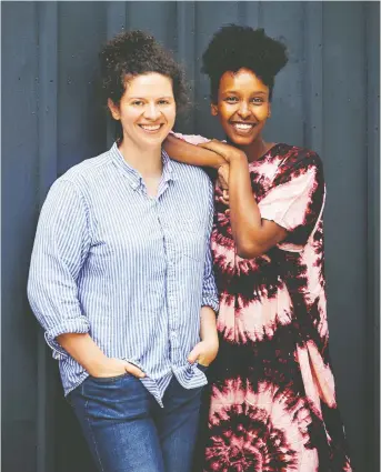  ?? PHOTOS: JENNIFER MAY/ CLARKSON POTTER ?? Julia Turshen, left, and Hawa Hassan are co-authors of In Bibi's Kitchen, a recipe book full of time-honoured dishes by grandmothe­rs in African countries along the Indian Ocean coast.