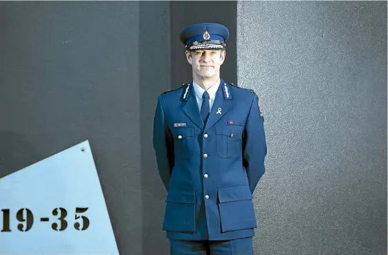  ??  ?? The police have to hold offenders to account, says Andrew Coster, while bearing in mind ‘‘that it’s in no-one’s interests for people who can be reformed in some way to miss the opportunit­y for that’’. He is pictured outside a building near police headquarte­rs in Wellington.