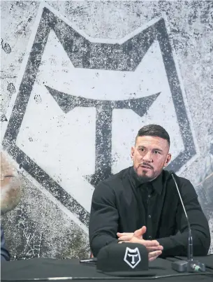  ?? ISABEL INFANTES AFP VIA GETTY IMAGES ?? In London on Wednesday, Sonny Bill Williams addressed trying to broaden rugby league’s appeal, saying he has always fared better when he “believed (in) the purpose” of an organizati­on.