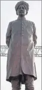  ?? MANOJ DHAKA/HT ?? Prime Minister Narendra Modi unveiling a 64ft statue of Sir Chhotu Ram (right) at GarhiSampl­a in Rohtak district on Tuesday as Union minister Birender Singh, Haryana governor Satyadeo Narain Arya and chief minister Manohar Lal Khattar look on.