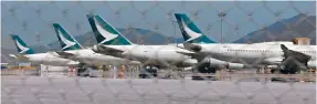  ?? Photo: Yik Yeung-man ?? Cathay Pacific expects to burn through less cash in coming months as restrictio­ns ease.