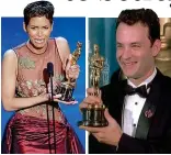  ?? ?? big earners: But Halle Berry’s and Tom Hanks’s after-Oscar fees differed hugely