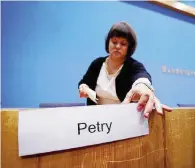  ?? Reuters ?? Posto vuoto Dopo la conferenza stampa della Petry