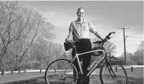  ?? ALBERT CESARE/CINCINNATI ENQUIRER ?? Bob Taft, the former Ohio governor, stands on the Little Miami State Park bike path in Corwin, on April 15.