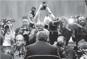  ?? AP PHOTO/SUSAN WALSH ?? Attorney General William Barr is photograph­ed as he sits down to testify Wednesday before the Senate Judiciary Committee on Capitol Hill in Washington.