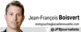  ?? Jean-Francois Boisvert @JFBjournal­iste restigouch­e@acadienouv­elle.com ??