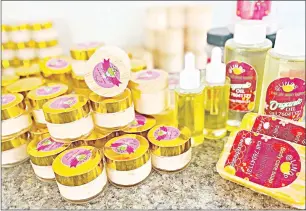  ?? (Courtesy pic) ?? With a variety of products such as body care soap, facial cream, tissue oil and serum, you are guaranteed to give your skin all the love it deserves.