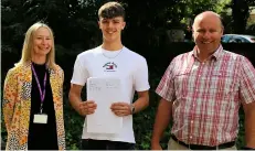  ??  ?? Leo celebrates 3A* s making him and Tom Kelsh the highest achieving boys in Hayesfield history; above, Emily and Maggie celebrate five A* and 2 A grades between them at Hayesfield