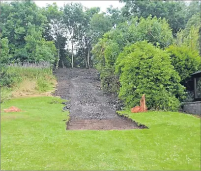  ?? Picture: George Mcluskie. ?? The Wormit Farm access path, which is being created at the back of Crosshill Terrace.